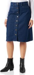 LEE BUTTON THROUGH SKIRT DAMSKA SPÓDNICA JEANSOWA JEANS DARK WILMA L30HDJGR 112106453. Spódniczki damskie Lee, l, bez wzorów, z jeansu. Za 189.99 zł.