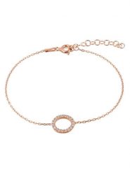 Miu Silver Pozłacana bransoletka z cyrkoniami rozmiar: onesize. Różowe bransoletki damskie Miu Silver, pozłacane. Za 56.99 zł.