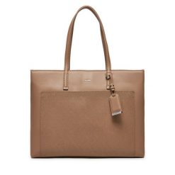 Torebka Calvin Klein. Brązowe torebki klasyczne damskie CALVIN KLEIN, bez wzorów, bez dodatków. Za 379.99 zł.