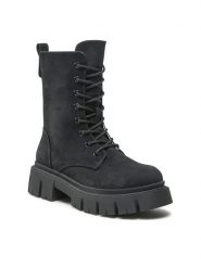 Jenny Fairy Trapery WS5792-01 Czarny. Czarne trapery damskie Jenny Fairy, ze skóry, bez obcasa. Za 169.99 zł.