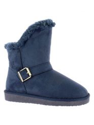 ISLAND BOOT Botki zimowe "Coral" w kolorze niebieskim rozmiar: 38. Niebieskie botki damskie Island Boot, na zimę, z materiału, bez obcasa, bez zapięcia. Za 130.99 zł.