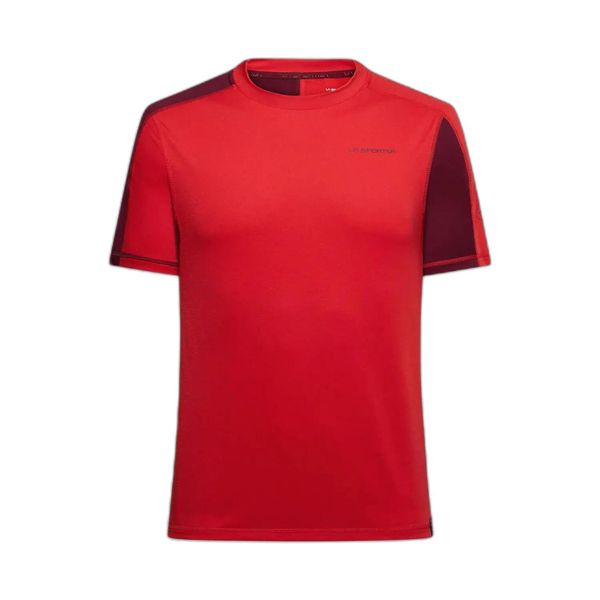 T-shirt La Sportiva Just Right. Czerwone t-shirty męskie La Sportiva, l, bez wzorów, z elastanu, bez kołnierzyka. Za 242.50 zł.