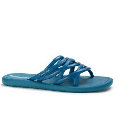 Klapki damskie Ipanema 83606 MUE SOL SLIDE FEM. Niebieskie klapki damskie Ipanema, bez wzorów, z materiału, bez obcasa. Za 49.00 zł.