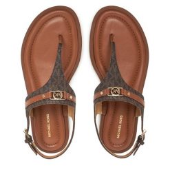 Sandały MICHAEL Michael Kors. Brązowe sandały damskie MICHAEL Michael Kors, bez wzorów, bez obcasa, na płaskiej podeszwie. Za 429.99 zł.