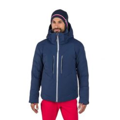 Kurtka narciarska Rossignol Direttissima. Niebieskie kurtki narciarskie i snowboardowe damskie Rossignol, m, bez wzorów, z materiału, bez kaptura, narciarskie, primaloft. Za 2,466.50 zł.