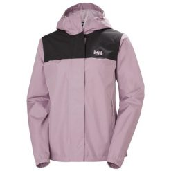 Kurtka przeciwdeszczowa damska Helly Hansen Vancouver. Fioletowe kurtki przeciwdeszczowe damskie Helly Hansen, bez kaptura. Za 567.50 zł.