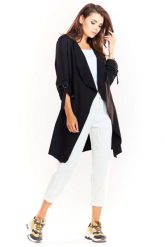 Czarna Dzianinowa Bluza - Narzutka. Czarne bluzy bez kaptura damskie Infinite You, l, z bawełny. Za 194.90 zł.