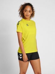 Koszulka damska Hummel Core Poly. Niebieskie t-shirty damskie HUMMEL, m, bez wzorów, z materiału, bez kołnierzyka. Za 96.50 zł.