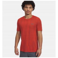 T-Shirt Męski Under Armour Koszulka Męska Sportowa Szybkoschnąca. Czerwone t-shirty męskie Under Armour, m, bez ramiączek, do biegania. Za 199.99 zł.