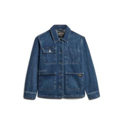 Damska kurtka dżinsowa Superdry Denim Chore. Niebieskie kurtki damskie Superdry., bez wzorów, z denimu, bez kaptura. W wyprzedaży za 301.50 zł.