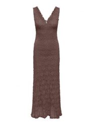 ONLY Sukienka wieczorowa Albina 15372795 Brązowy Regular Fit. Brązowe sukienki damskie Only, xs, bez wzorów, z syntetyku, wizytowe, bez kołnierzyka, bez ramiączek. Za 169.99 zł.