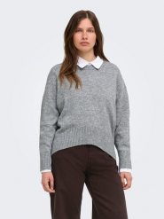 ONLY Sweter w kolorze szarym rozmiar: S. Szare swetry klasyczne damskie Only, s, bez kołnierzyka. Za 89.95 zł.