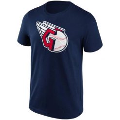 T-Shirt MLB Cleveland Guardians New Era bleu marine. Niebieskie t-shirty męskie New Era, na lato, m, bez wzorów, z materiału, bez kołnierzyka. Za 174.00 zł.