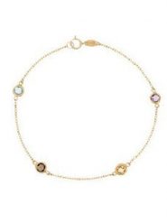 OR ÉCLAT Złota bransoletka "Petites Pépites" z cyrkoniami rozmiar: onesize. Żółte bransoletki damskie Or Éclat, złote. Za 978.99 zł.