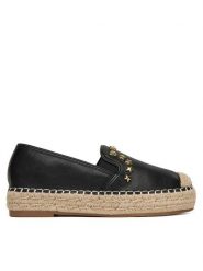 DeeZee Espadryle MSD53 Czarny. Czarne espadryle damskie DeeZee, bez wzorów, ze skóry, bez obcasa. Za 99.99 zł.