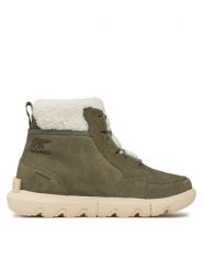Sorel Botki Explorer Next™ Carnival Wp NL5026-397 Zielony. Zielone botki damskie Sorel, ze skóry, bez obcasa, na płaskiej podeszwie, bez zapięcia. Za 549.99 zł.