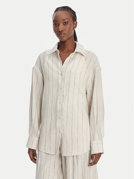 Eleh Koszula SS260271 Écru Relaxed Fit. Koszule damskie Eleh, bez wzorów, z syntetyku, bez kołnierzyka, bez ramiączek. Za 576.99 zł.