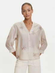 Tatuum Koszula Rue T2509.078 Beżowy Relaxed Fit. Brązowe koszule damskie Tatuum, bez wzorów, z lyocellu, bez kołnierzyka, bez ramiączek. Za 229.99 zł.