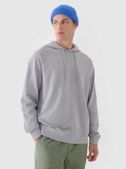 4F Bluza dresowa nierozpinana z kapturem męska - szara M. Szare bluzy z kapturem męskie 4f, m, z bawełny. W wyprzedaży za 79.99 zł.