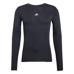 Koszulka termoaktywna z długim rękawem adidas Techfit. Czarne bielizna termoaktywna męska Adidas, bez ramiączek, na fitness i siłownię, techfit (adidas). Za 175.50 zł.