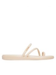 Crocs Japonki Miami Toe Loop 209862 Beżowy. Brązowe klapki damskie Crocs, bez wzorów, z tworzywa sztucznego, bez obcasa. Za 139.99 zł.