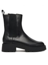 Calvin Klein Jeans Sztyblety Combat Mid Chelsea Boot Hw Lth YW0YW01869 Czarny. Czarne botki damskie Calvin Klein Jeans, z jeansu, bez obcasa, na płaskiej podeszwie, bez zapięcia. Za 639.99 zł.