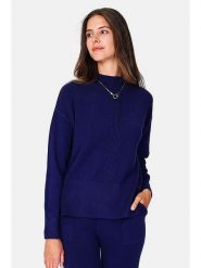 William de Faye Sweter w kolorze granatowym rozmiar: 40. Niebieskie golfy damskie William De Faye, z kaszmiru, bez kołnierzyka. Za 165.71 zł.