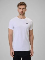 T-shirt męski bawełniany 4F 4FWMM00TTSHM3340. Czarne t-shirty męskie 4f, m, bez wzorów, z bawełny, bez kołnierzyka. Za 49.99 zł.
