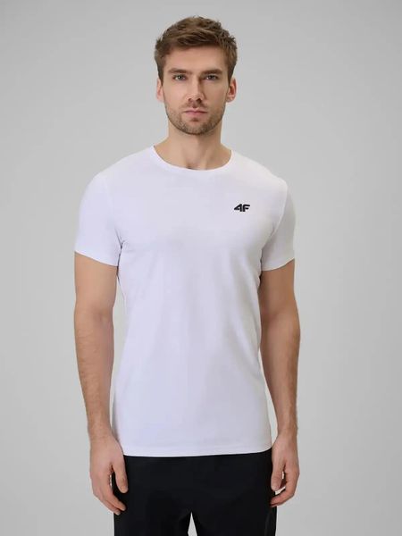 T-shirt męski bawełniany 4F 4FWMM00TTSHM3340. Czarne t-shirty męskie 4f, m, bez wzorów, z bawełny, bez kołnierzyka. Za 49.99 zł.