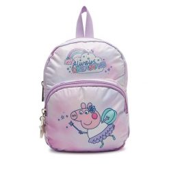 Plecak Peppa Pig. Fioletowe plecaki damskie peppa pig, bez wzorów, sportowe. Za 89.99 zł.