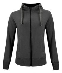 Clique Classic Hoody Full Zip Women — bluza z kapturem na zamek, anthracite. Szare bluzy z kapturem damskie CLIQUE, s, z bawełny. Za 238.39 zł.