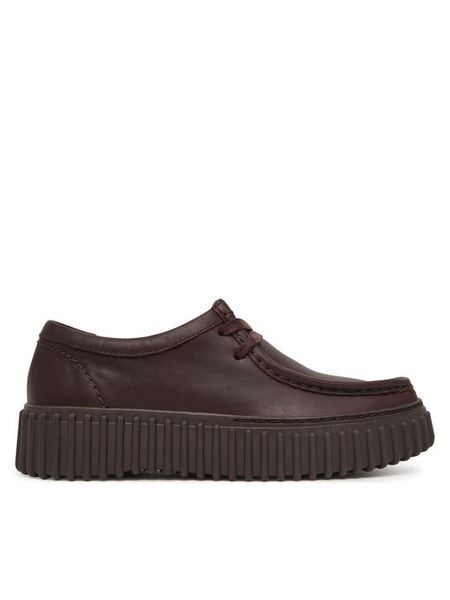 Clarks Półbuty Torhill Bee 26327768 Brązowy ciemny. Brązowe półbuty damskie Clarks, bez wzorów, ze skóry, bez obcasa, na płaskiej podeszwie. Za 479.99 zł.