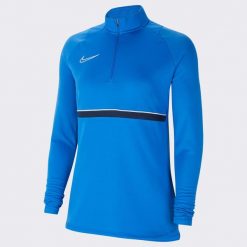 Bluza treningowa damska Nike Drifit Academy. Niebieskie bluzy bez kaptura damskie Nike, xs. W wyprzedaży za 156.10 zł.