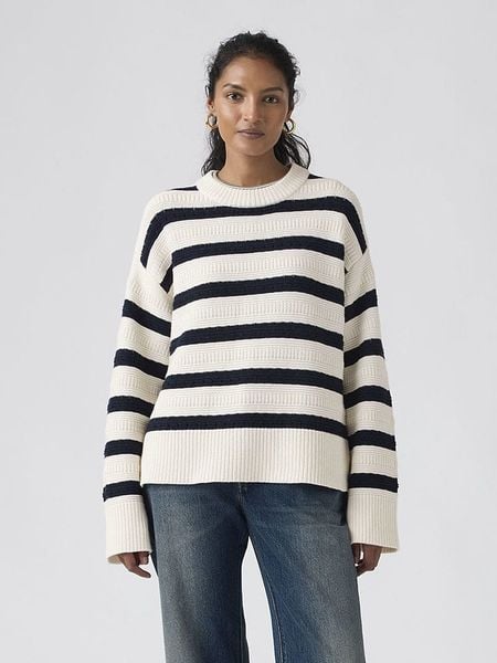 Levi's Sweter "Candide" w kolorze biało-czarnym rozmiar: S. Białe swetry klasyczne damskie Levi's, s, bez kołnierzyka. Za 184.95 zł.