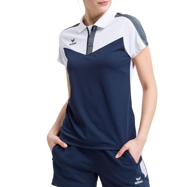Damska koszulka polo Erima Squad. Białe bluzki damskie Erima, bez wzorów, z materiału, sportowe, bez kołnierzyka, bez ramiączek. Za 293.99 zł.