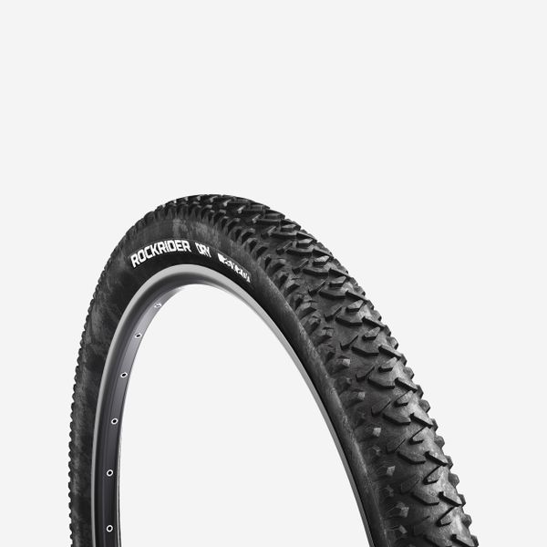 Opona do roweru MTB Rockrider DRY1 26x2,0” sztywne stopki. Brązowe skarpetki damskie ROCKRIDER, bez wzorów, z gumy. Za 59.99 zł.