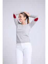 Maison Héritage Cashmere Kaszmirowy sweter w kolorze szarym rozmiar: XL. Szare swetry klasyczne damskie Maison Héritage Cashmere, xl, z kaszmiru, bez kołnierzyka. Za 392.52 zł.