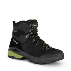 Buty trekkingowe męskie Aku 490388. Czarne buty trekkingowe męskie Aku, na zimę, z gore-texu, za kostkę, bez zapięcia, trekkingowe, gore-tex. Za 798.00 zł.