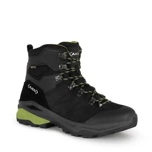 Buty trekkingowe męskie Aku 490388. Czarne buty trekkingowe męskie Aku, na zimę, z gore-texu, za kostkę, bez zapięcia, trekkingowe, gore-tex. Za 797.00 zł.