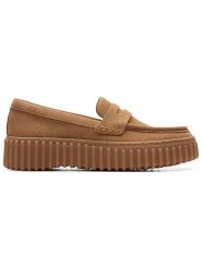 Clarks Skórzane mokasyny "Torhill Penny" w kolorze jasnobrązowym rozmiar: 38. Brązowe mokasyny damskie Clarks. Za 276.71 zł.