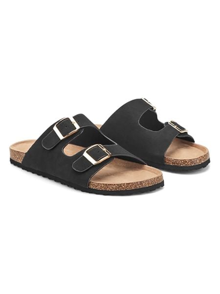 Inselhauptstadt Klapki w kolorze czarnym rozmiar: 41. Czarne klapki damskie Inselhauptstadt, bez wzorów, bez obcasa. Za 92.95 zł.