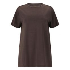 Koszulka funkcyjna LIZZY. Brązowe bluzki sportowe damskie Endurance, bez kołnierzyka, bez ramiączek. Za 161.00 zł.