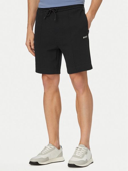 BOSS Szorty sportowe Join Headlo 50561776 Granatowy Regular Fit. Niebieskie szorty męskie Boss, bez wzorów, z bawełny, sportowe. Za 353.99 zł.