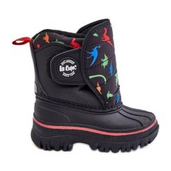 Śniegowce Dziecięce Na Rzep Lee Cooper LCJ-24-44-2861K Czarne. Czarne śniegowce dziewczęce z materiału. Za 221.62 zł.