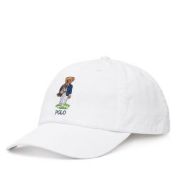Czapka z daszkiem Polo Ralph Lauren. Białe czapki męskie Polo Ralph Lauren, bez wzorów. Za 519.99 zł.