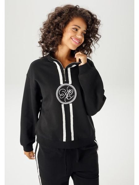 Aniston Bluza w kolorze czarnym rozmiar: 38. Czarne bluzy bez kaptura damskie Aniston. Za 82.83 zł.