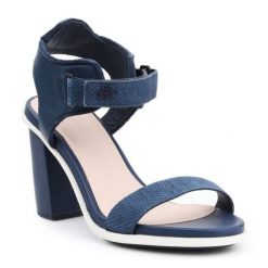 Sandały Lacoste Lonelle Heel Sandal 116 1 W Caw 7-31CAW0112003 niebieskie. Niebieskie sandały damskie bez wzorów, z materiału, bez obcasa, na obcasie. Za 527.23 zł.