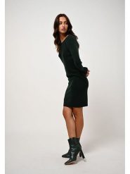 AUTHENTIC CASHMERE Kaszmirowa sukienka "Armet" w kolorze ciemnozielonym rozmiar: M. Zielone sukienki damskie AUTHENTIC CASHMERE, m, bez wzorów, z kaszmiru, bez kołnierzyka, bez ramiączek, mini. Za 459.95 zł.