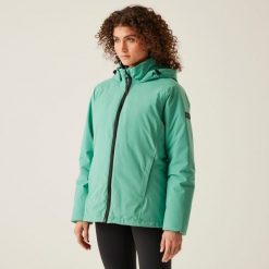 Kurtka turystyczna damska Reeah wodoodporna ocieplana. Niebieskie kurtki damskie Regatta, bez wzorów, bez kaptura. Za 259.99 zł.