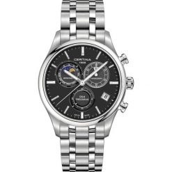 RABAT ZEGAREK CERTINA DS 8 Chrono Moon Phase C033.450.11.051.00. Czarne, cyfrowe zegarki męskie CERTINA, ze stali. W wyprzedaży za 2,851.20 zł.